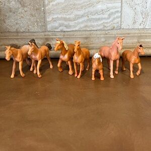 Toy Horses, Plastic , set of 7